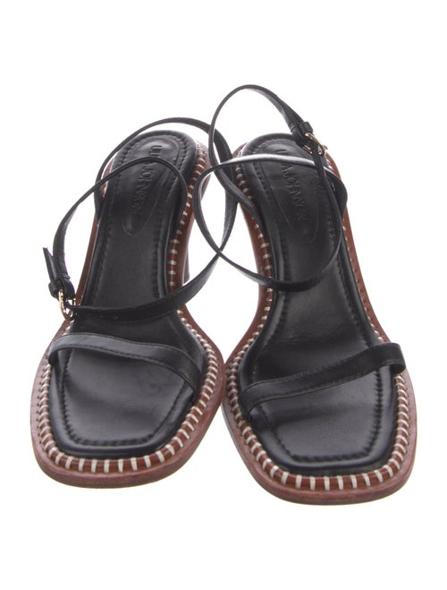 Ulla Johnson Leather Whipstitch Trim Slingback Sandals