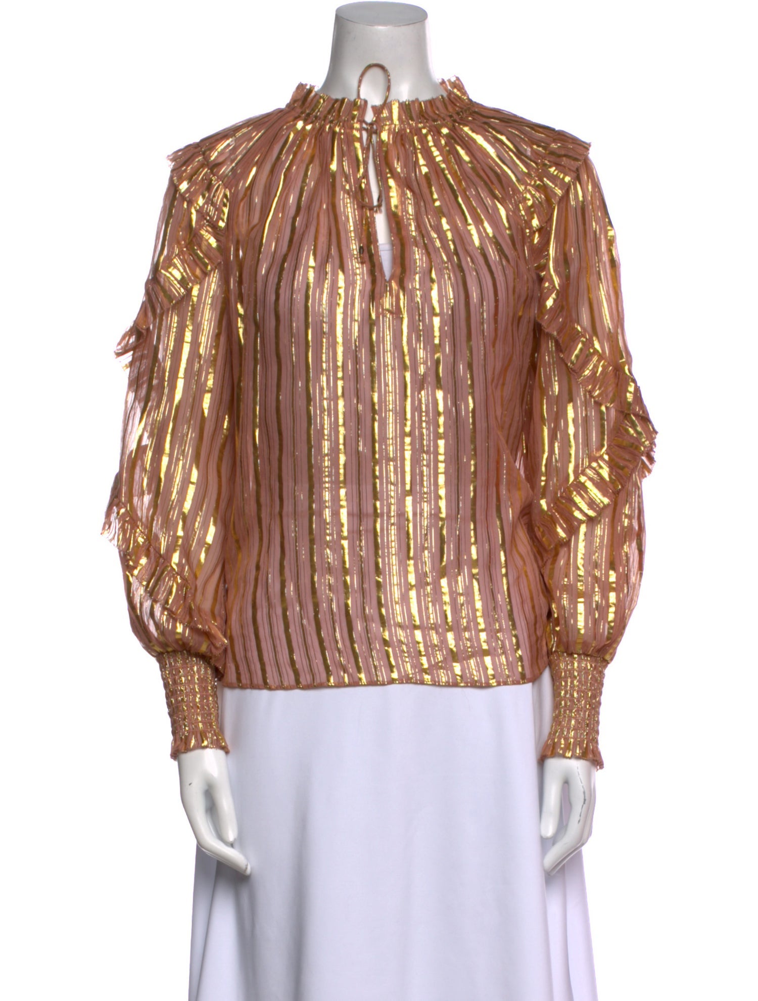 Ulla Johnson Silk Mock Neck Blouse