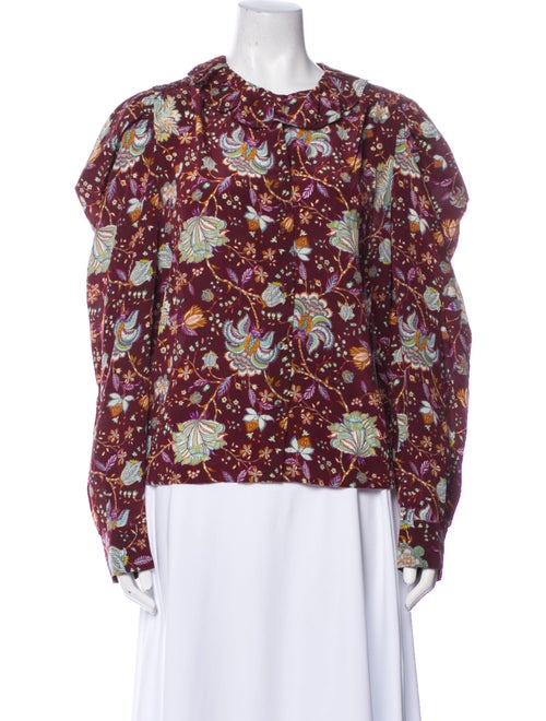 Ulla Johnson Silk Floral Print Blouse