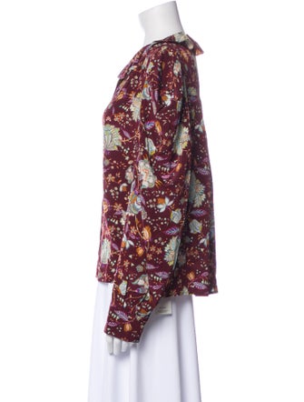 Ulla Johnson Silk Floral Print Blouse