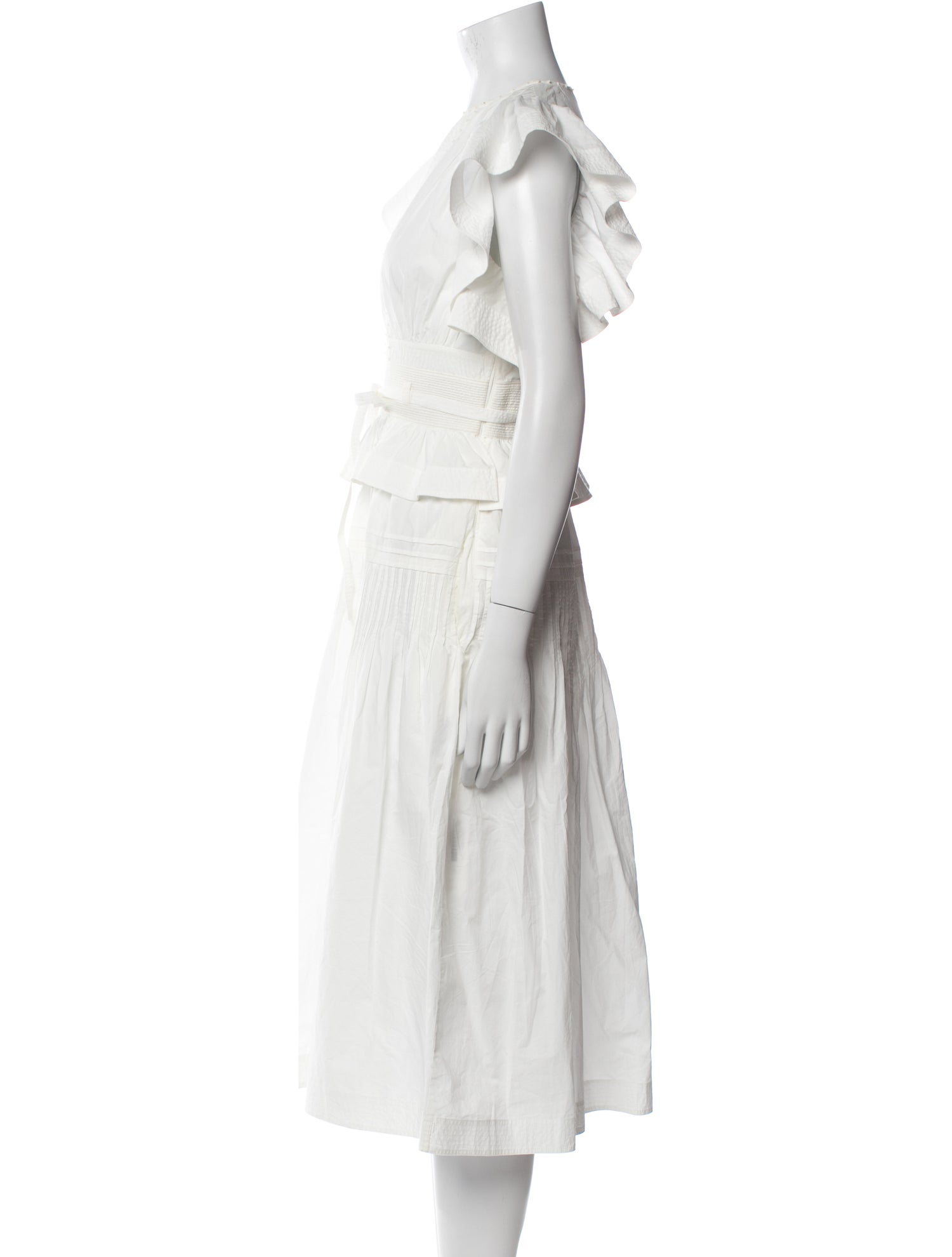 Ulla Johnson V-Neck Midi Length Dress