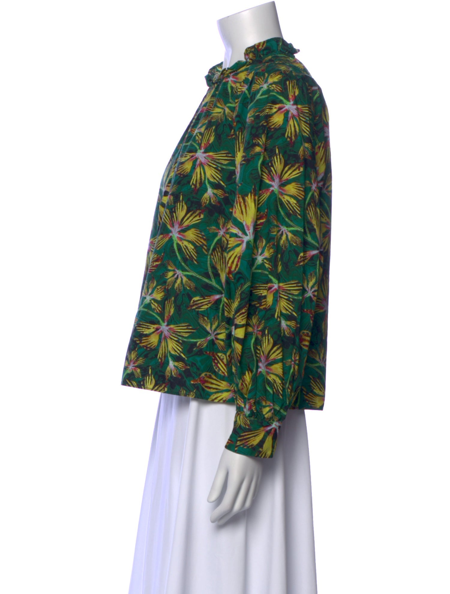 Ulla Johnson Printed Mock Neck Blouse w/ Tags