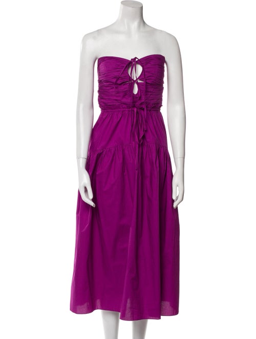 Ulla Johnson Strapless Midi Length Dress