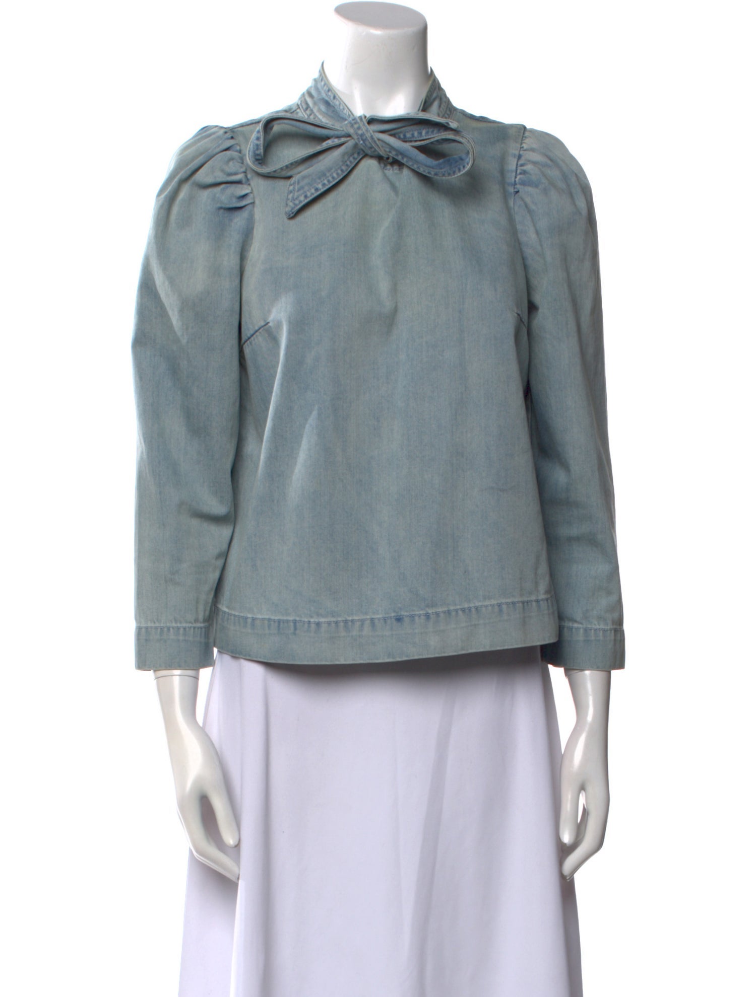 Ulla Johnson Mock Neck Three-Quarter Sleeve Sweatshirt