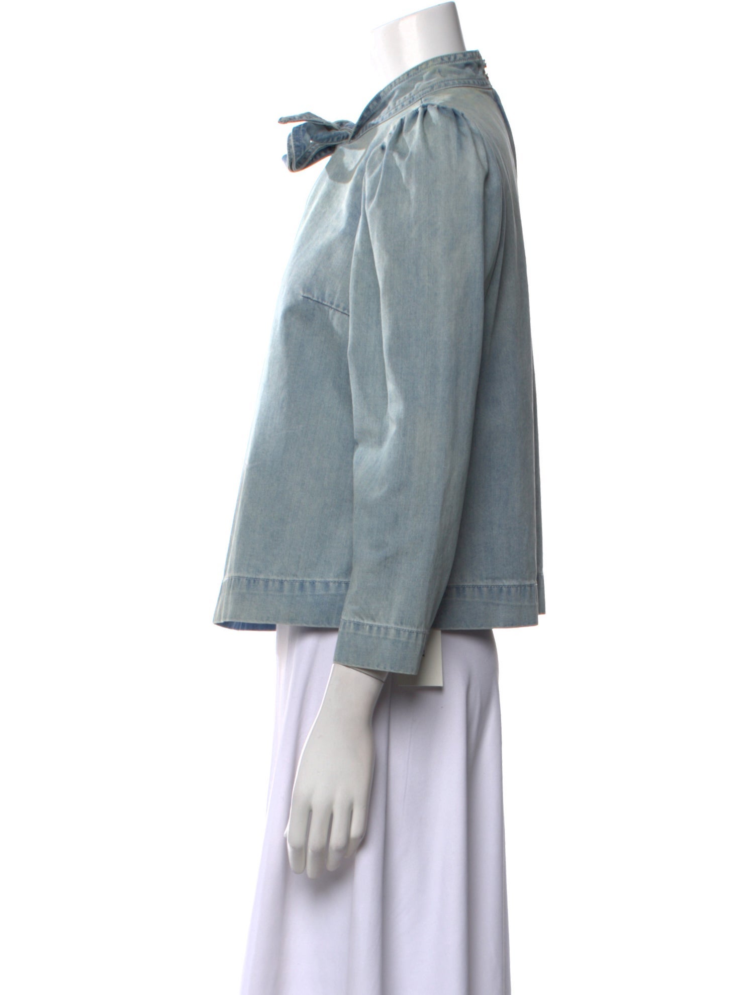 Ulla Johnson Mock Neck Three-Quarter Sleeve Sweatshirt