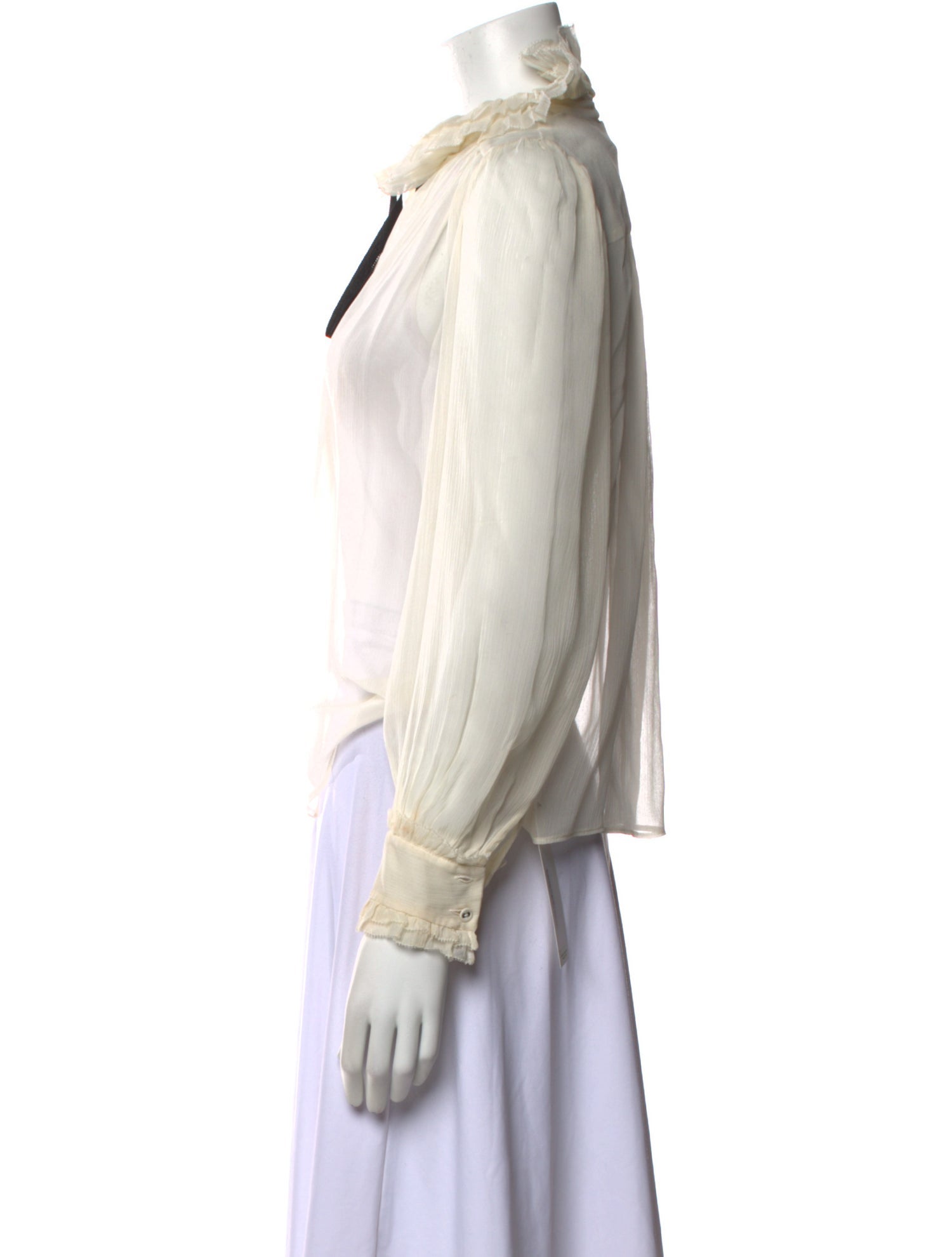 Ulla Johnson Silk Long Sleeve Button-Up Top