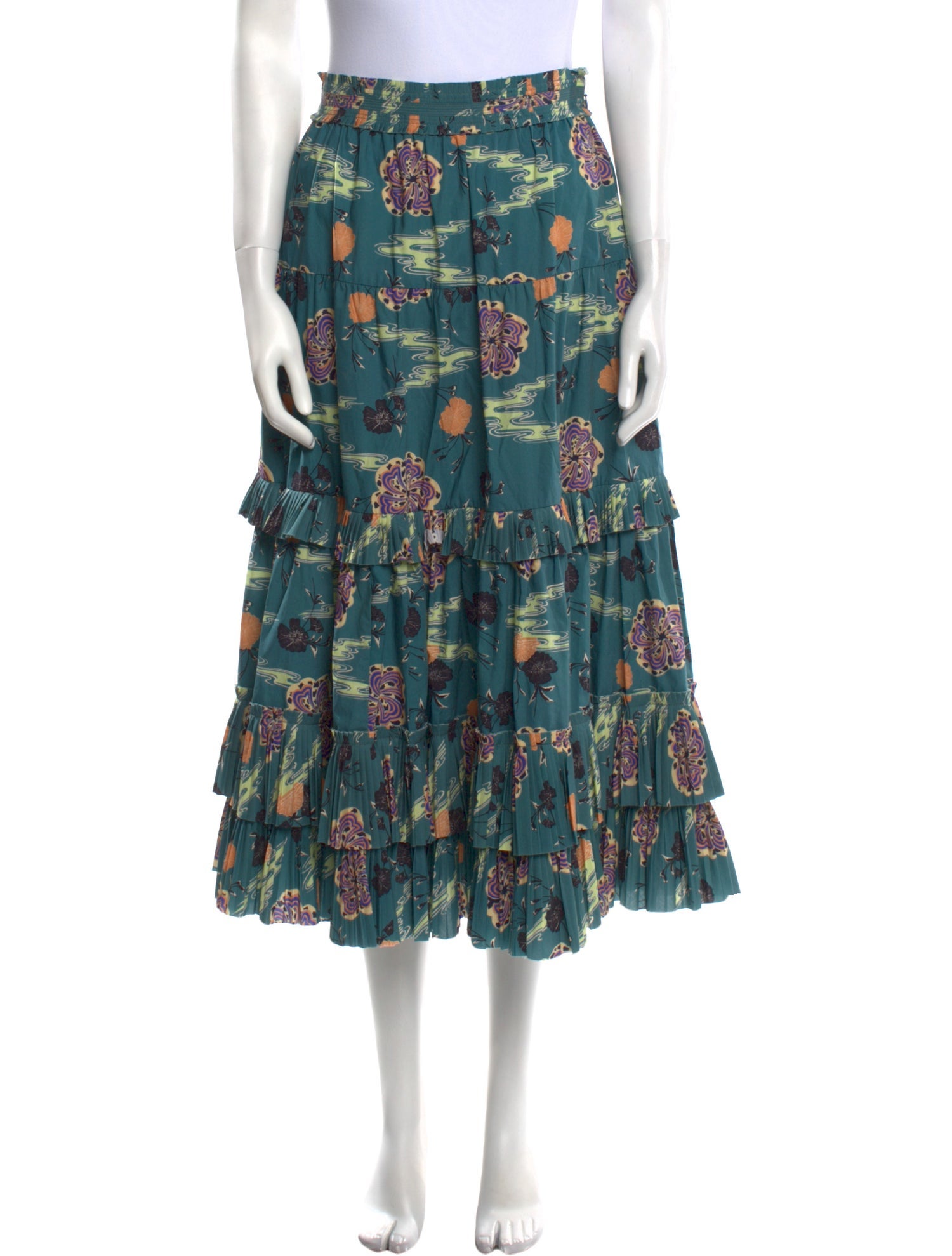 Ulla Johnson Printed Midi Length Skirt w/ Tags