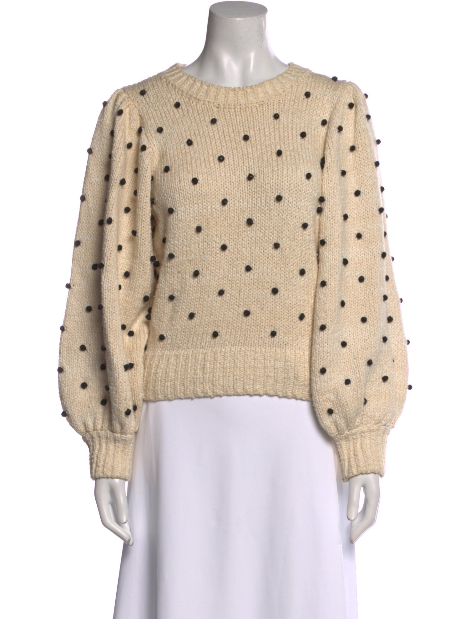 Ulla Johnson Polka Dot Print Scoop Neck Sweater