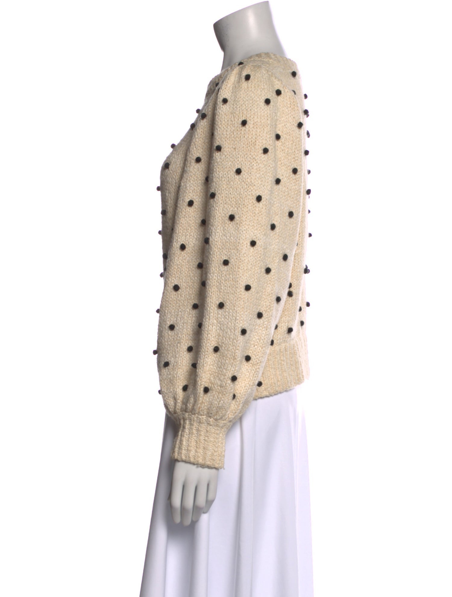 Ulla Johnson Polka Dot Print Scoop Neck Sweater