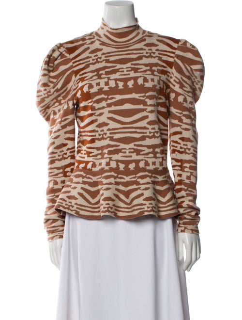 Ulla Johnson Wool Animal Print Blouse
