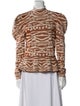 Ulla Johnson Wool Animal Print Blouse