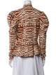 Ulla Johnson Wool Animal Print Blouse