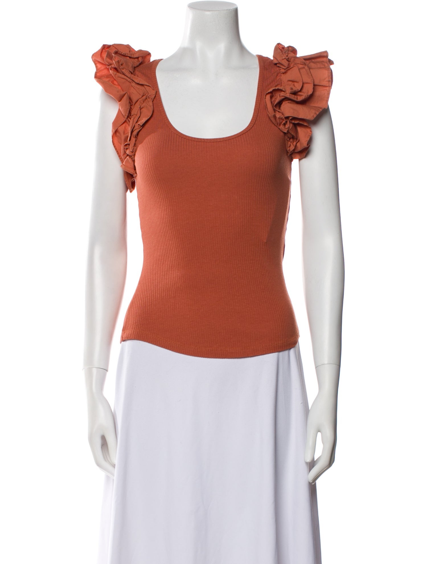 Ulla Johnson Scoop Neck Short Sleeve Top