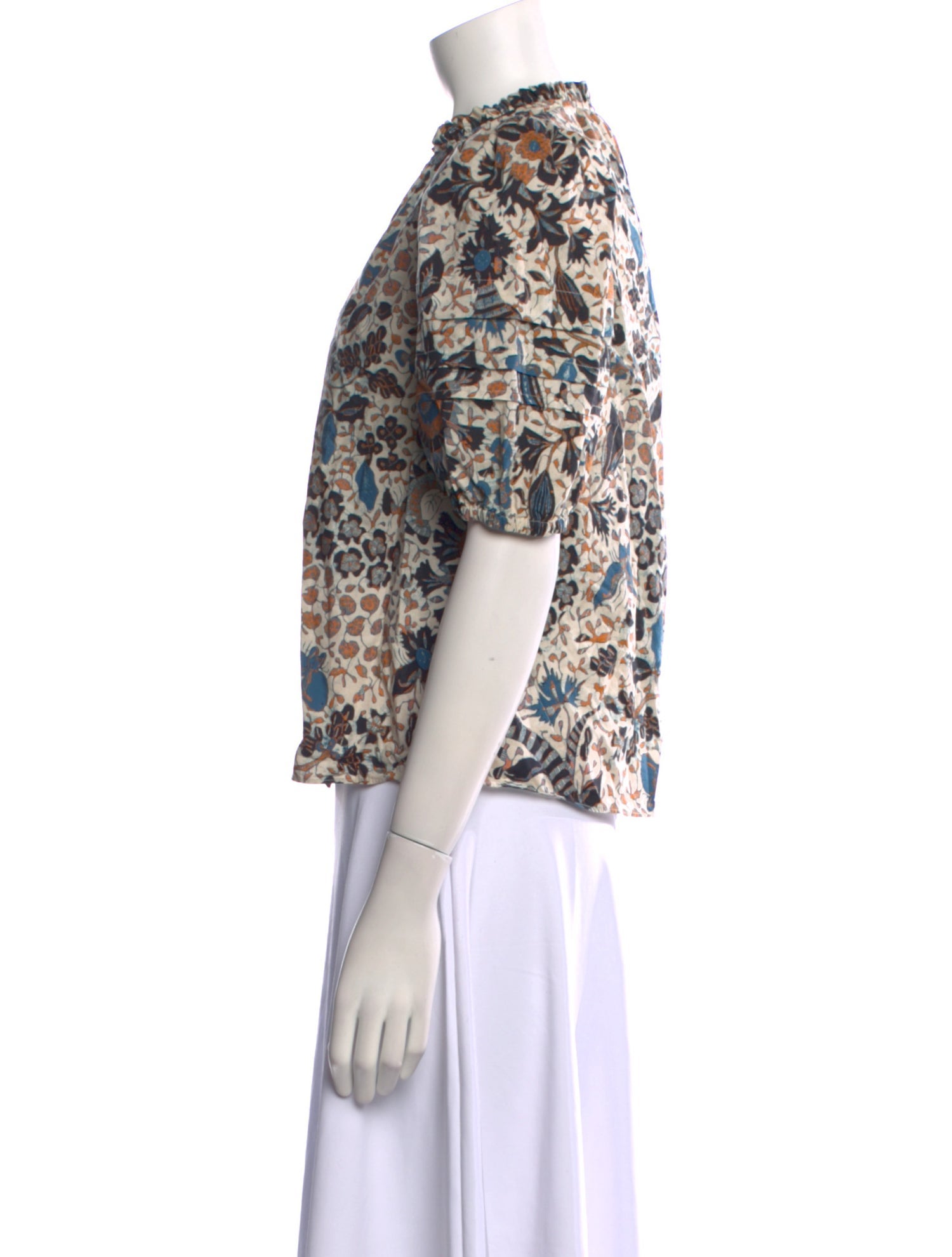 Ulla Johnson Floral Print V-Neck Blouse