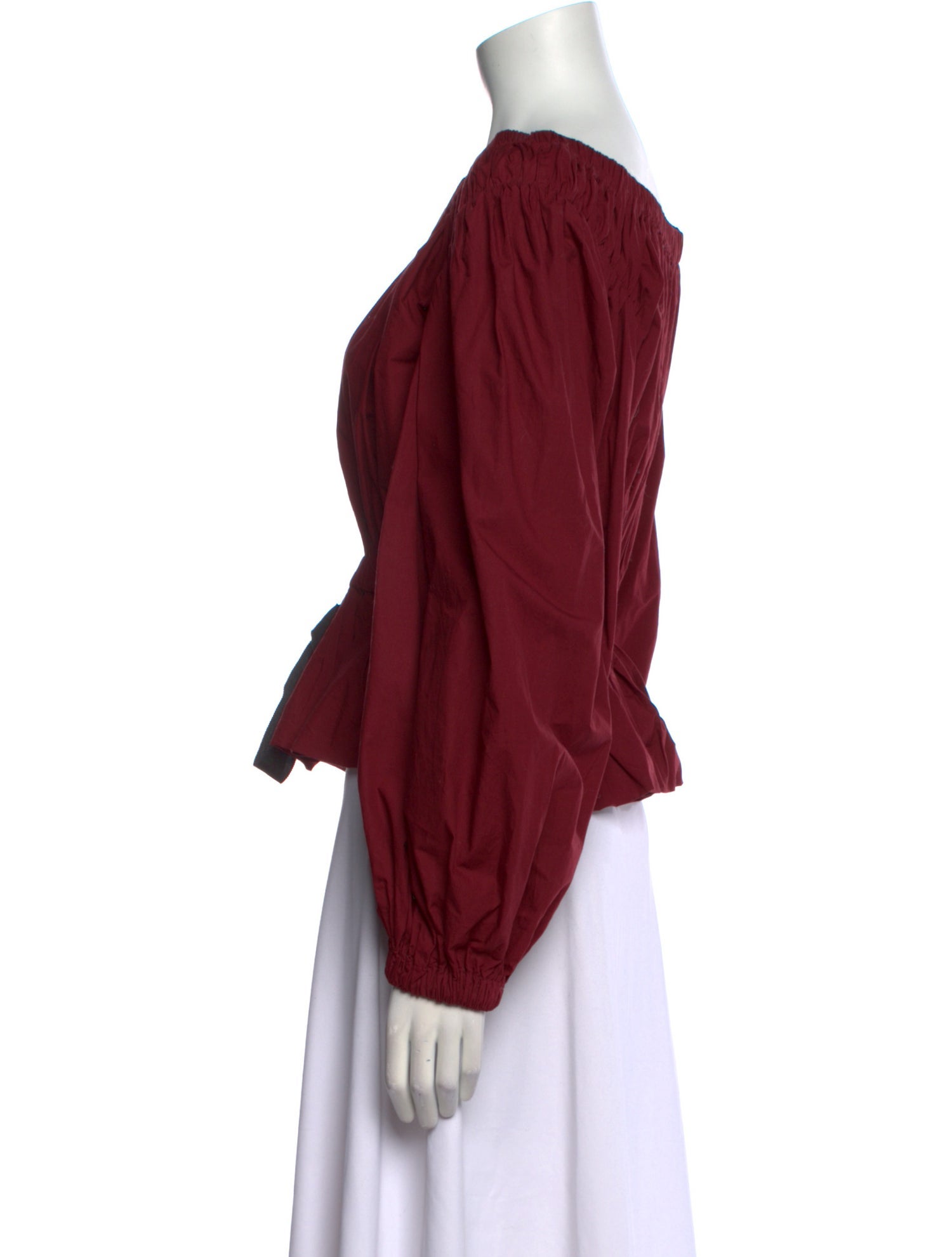 Ulla Johnson Off-The-Shoulder Long Sleeve Crop Top