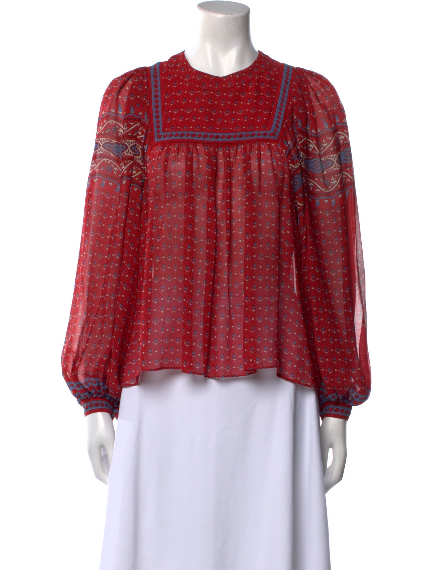 Ulla Johnson Silk Printed Blouse