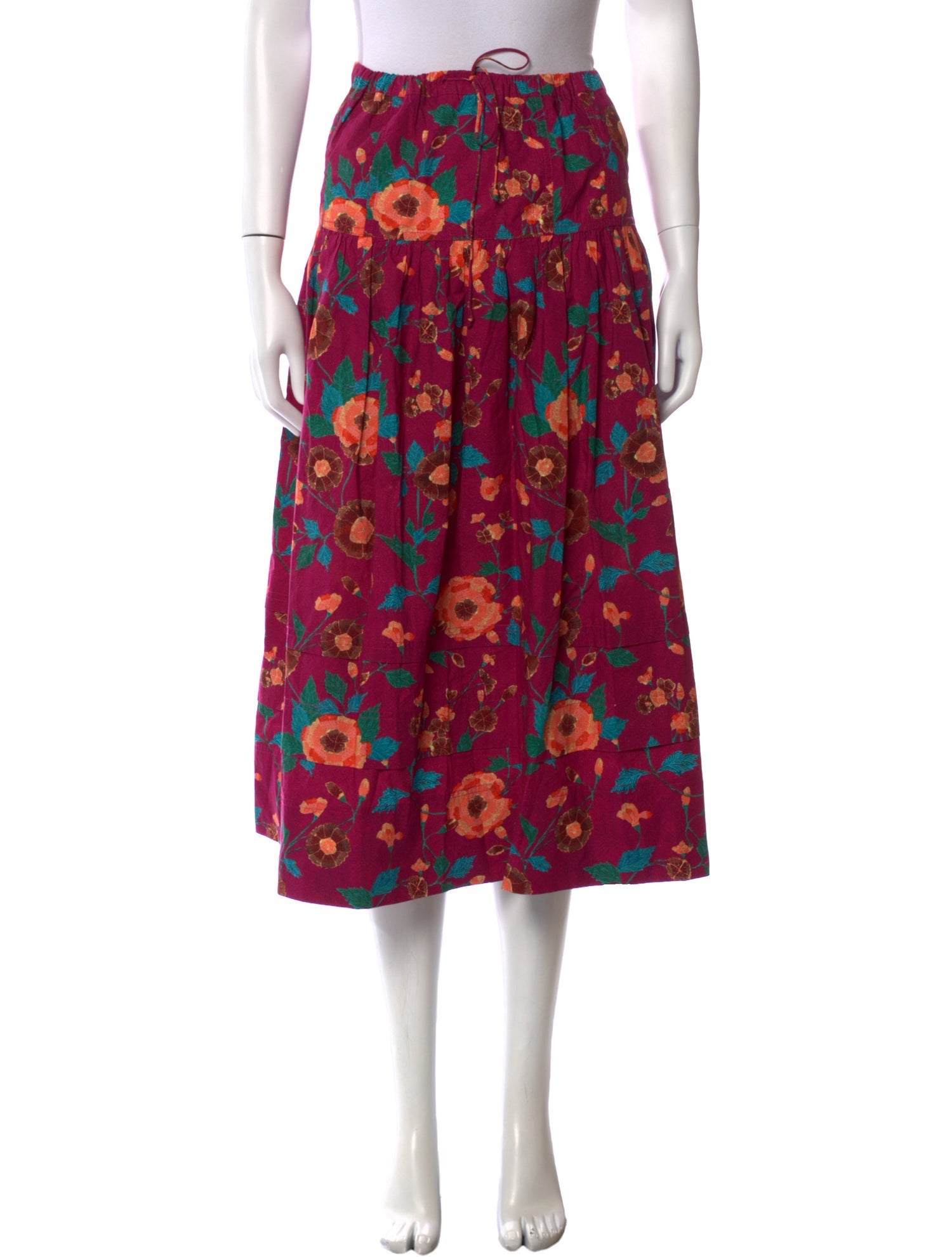 Ulla Johnson Floral Print Midi Length Skirt w/ Tags