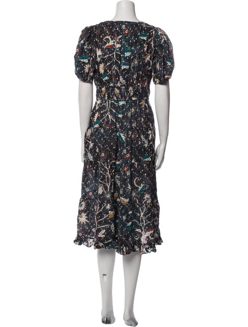 Ulla Johnson Floral Print Midi Length Dress