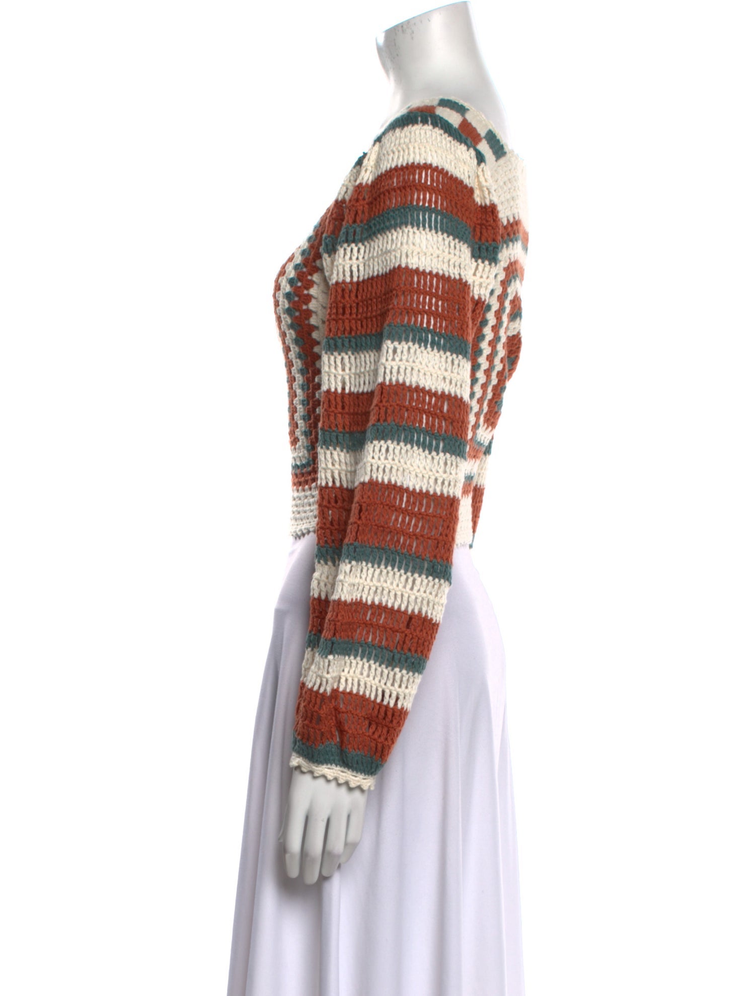 Ulla Johnson Striped Square Neckline Sweater