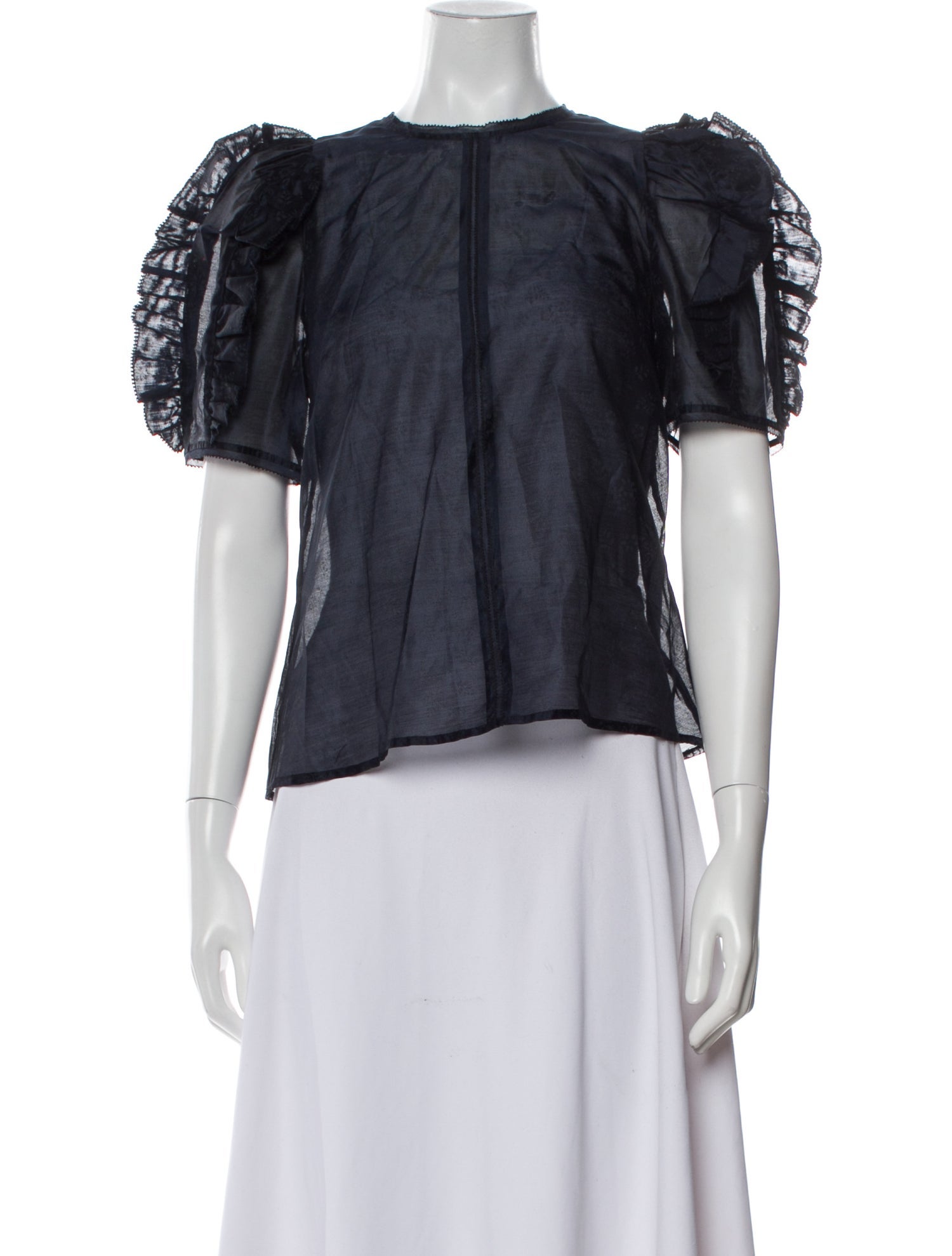 Ulla Johnson Crew Neck Short Sleeve Blouse