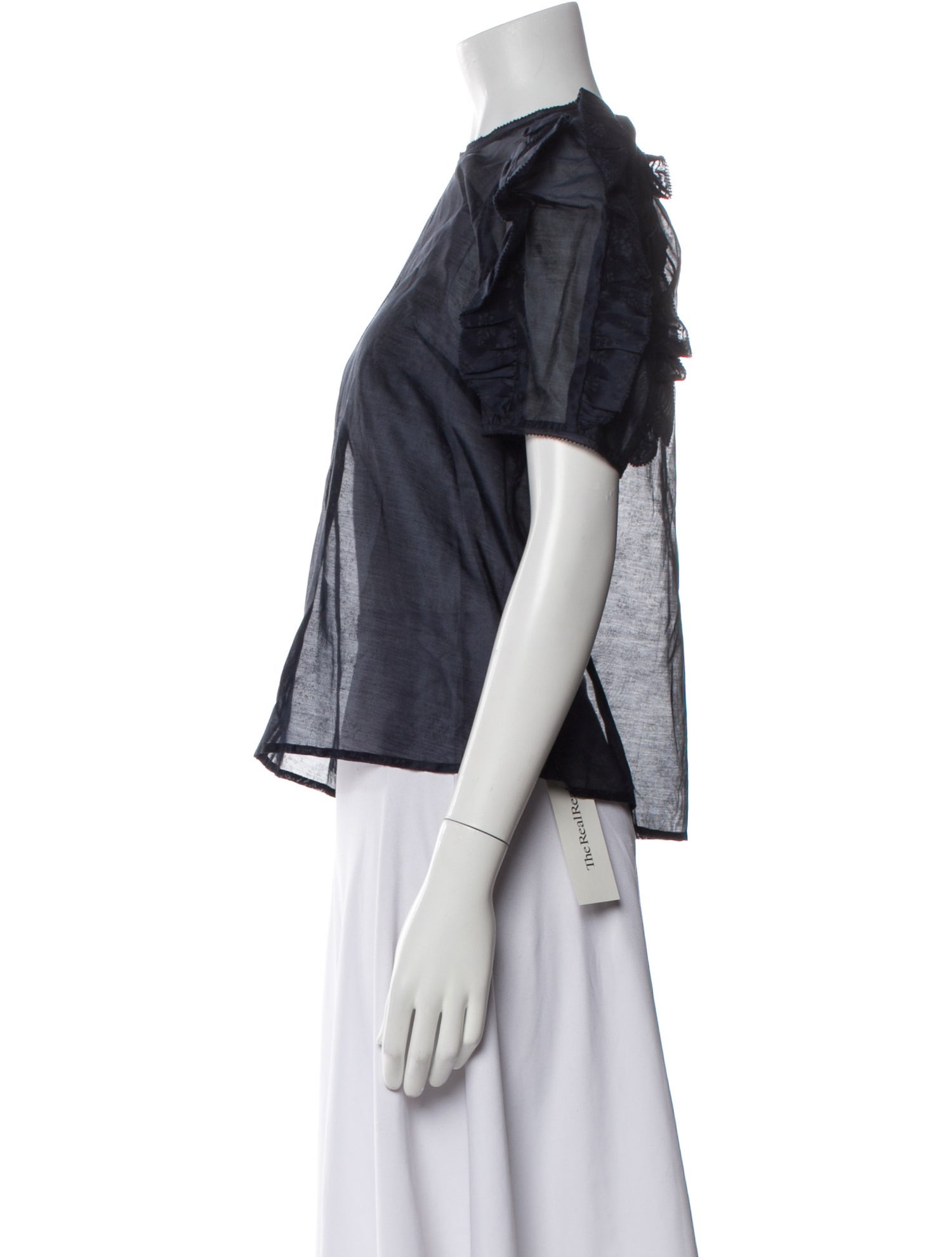 Ulla Johnson Crew Neck Short Sleeve Blouse