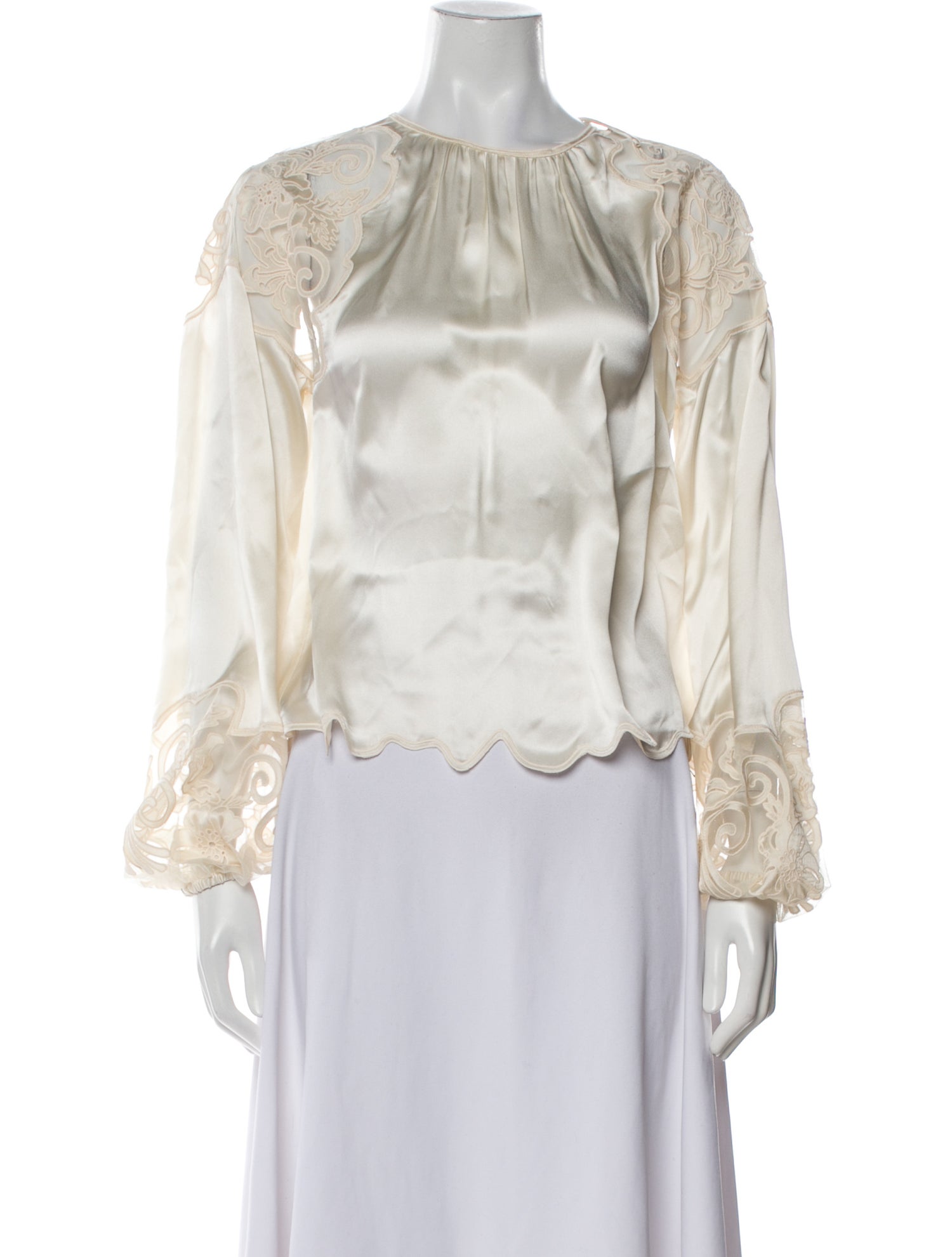 Ulla Johnson Silk Crew Neck Blouse w/ Tags