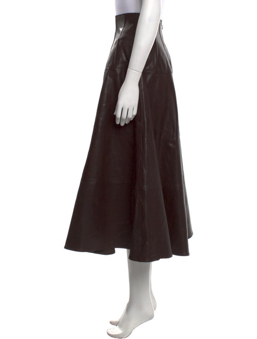 Ulla Johnson Lamb Leather Midi Length Skirt