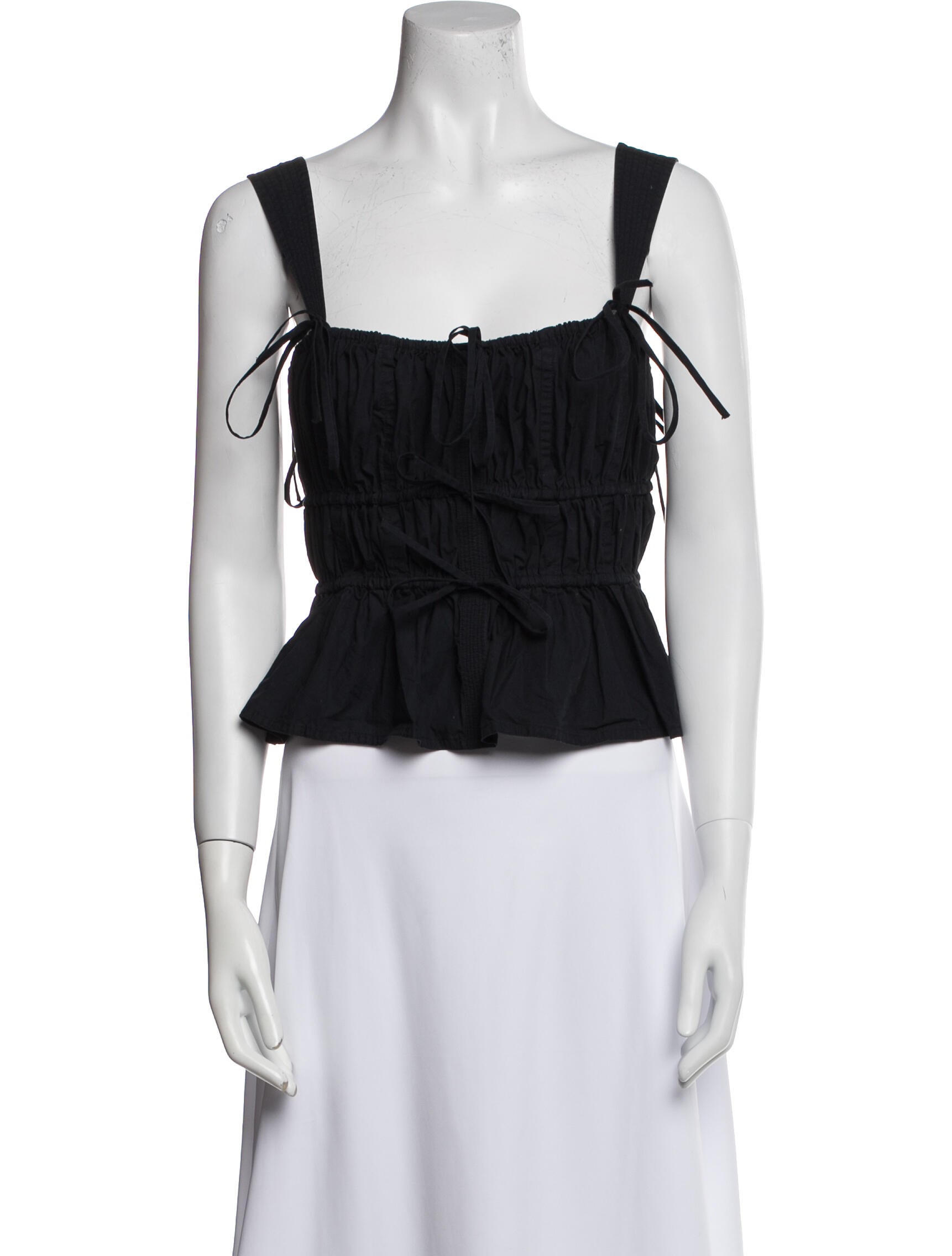 Ulla Johnson Square Neckline Sleeveless Crop Top