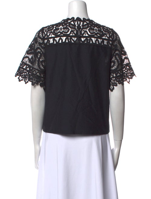 Ulla Johnson Lace Pattern Crew Neck Blouse