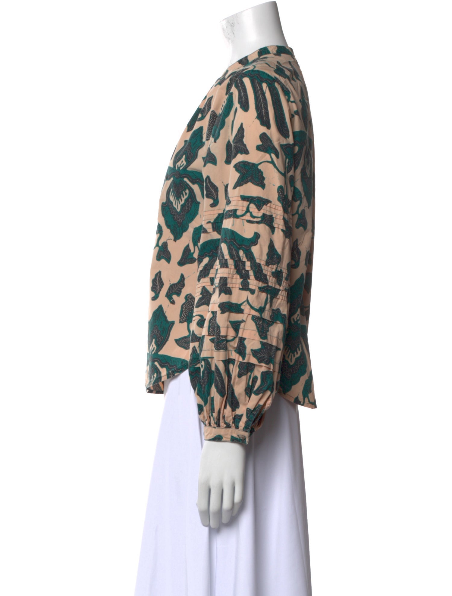 Ulla Johnson Floral Print Mock Neck Blouse