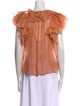 Ulla Johnson Silk Crew Neck Blouse