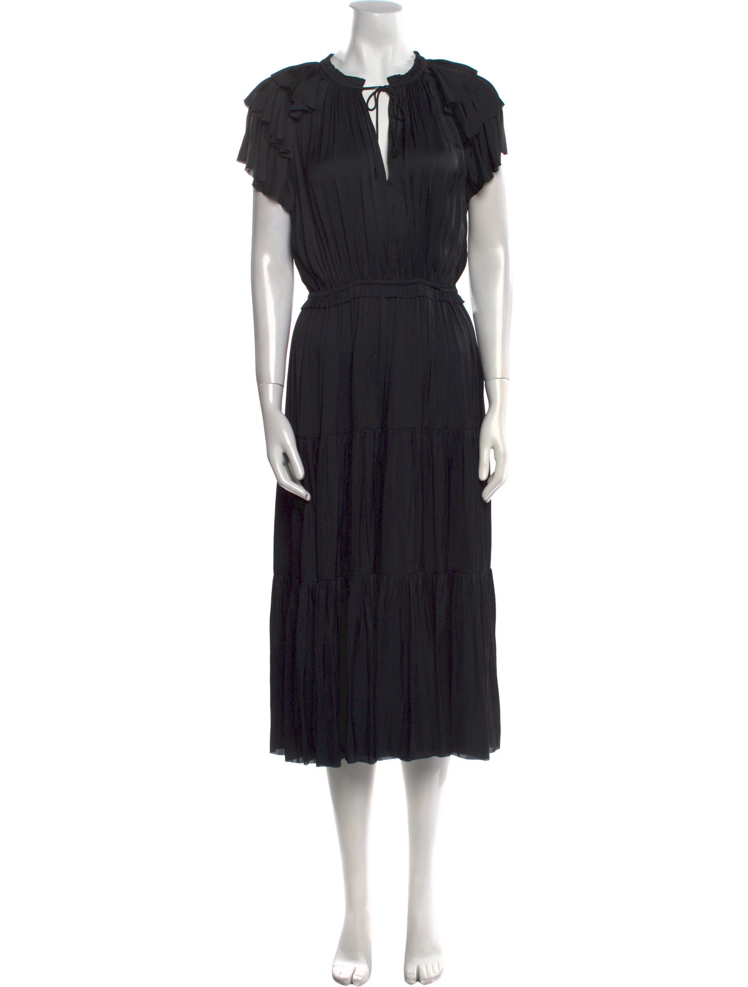 Ulla Johnson Tie Neck Long Dress