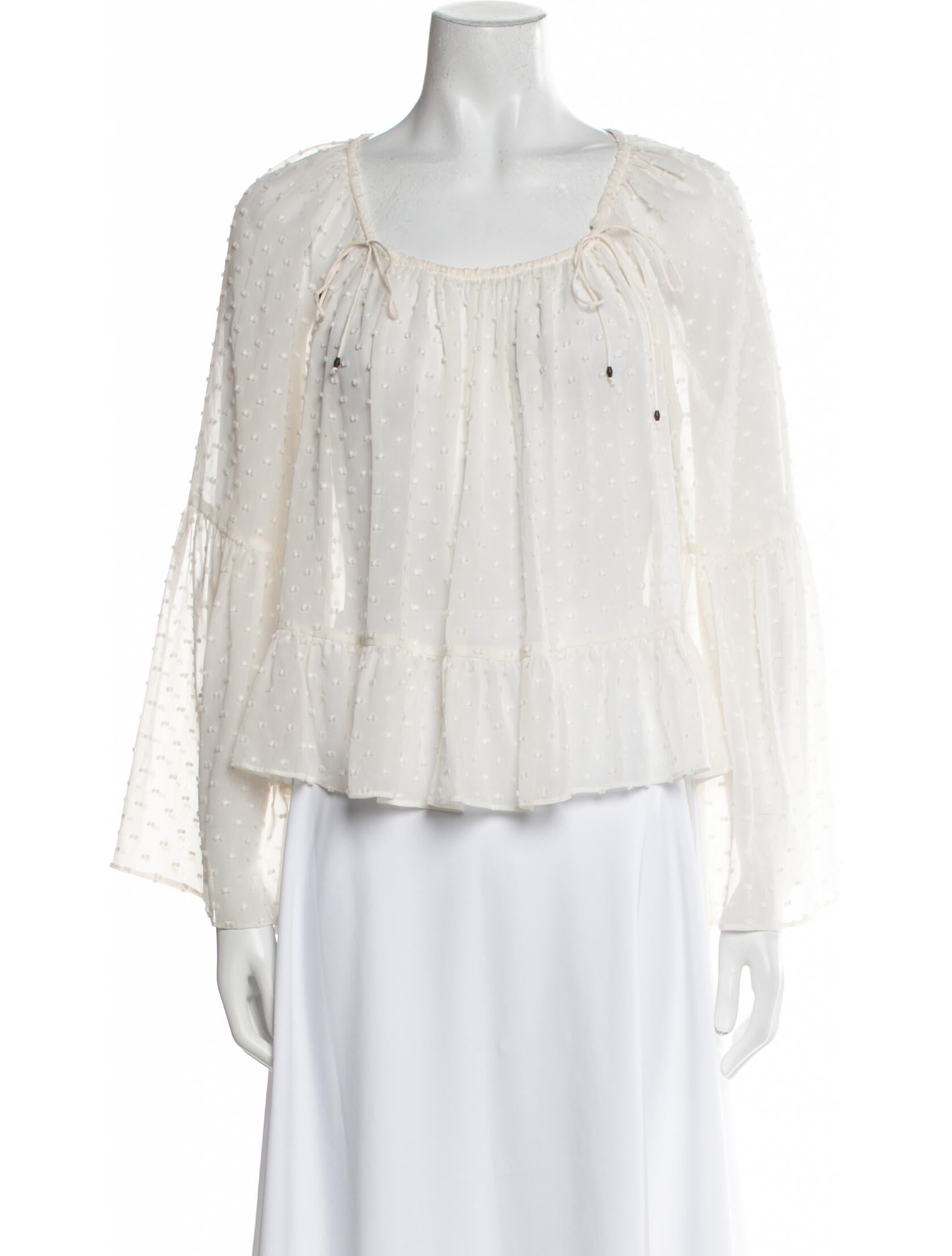 Ulla Johnson Silk Square Neckline Blouse