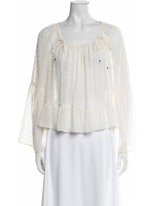 Ulla Johnson Silk Square Neckline Blouse