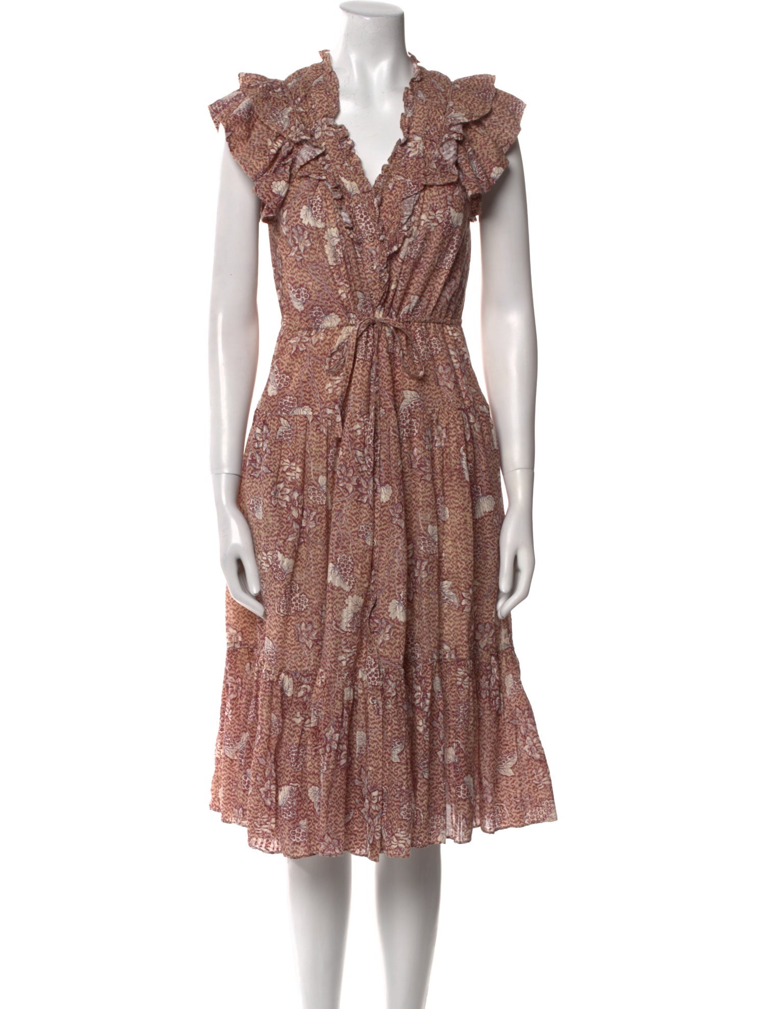 Ulla Johnson Floral Print Midi Length Dress