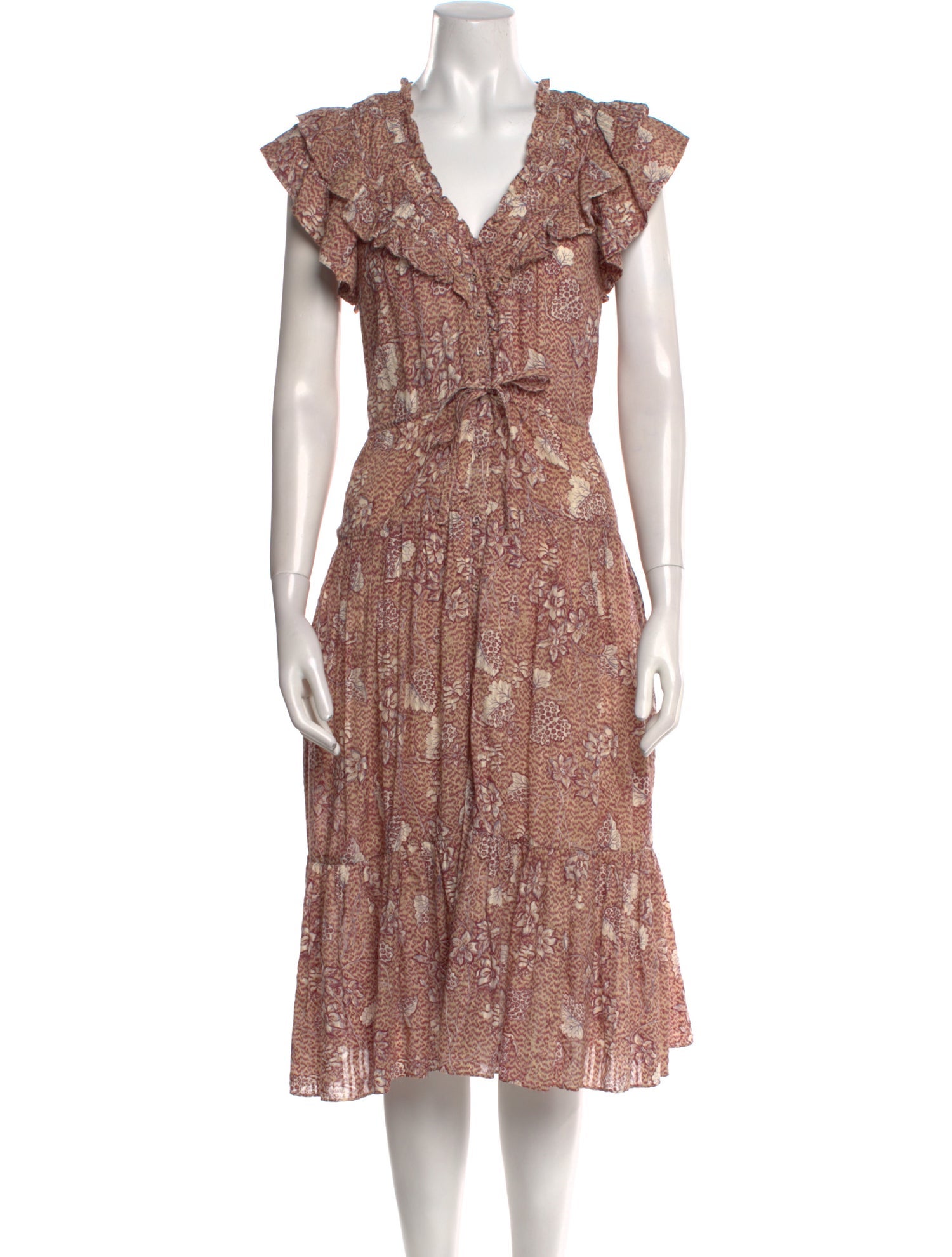 Ulla Johnson Floral Print Midi Length Dress