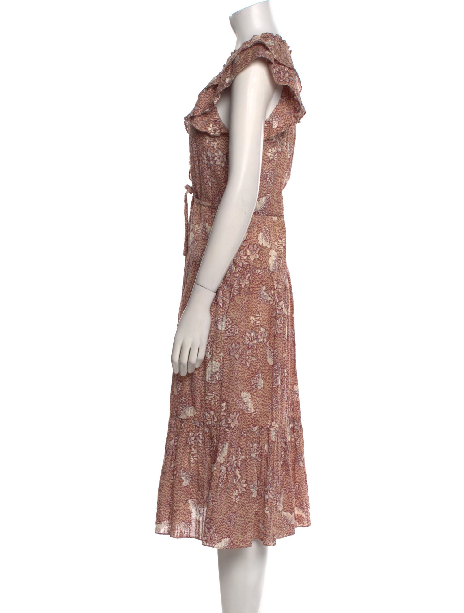 Ulla Johnson Floral Print Midi Length Dress