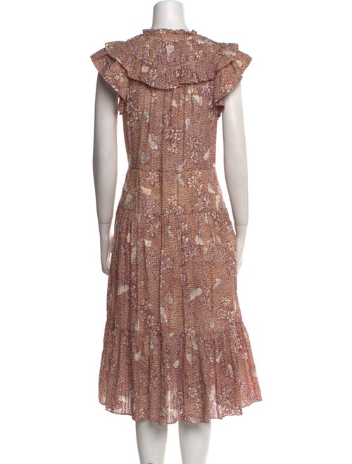 Ulla Johnson Floral Print Midi Length Dress