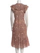 Ulla Johnson Floral Print Midi Length Dress