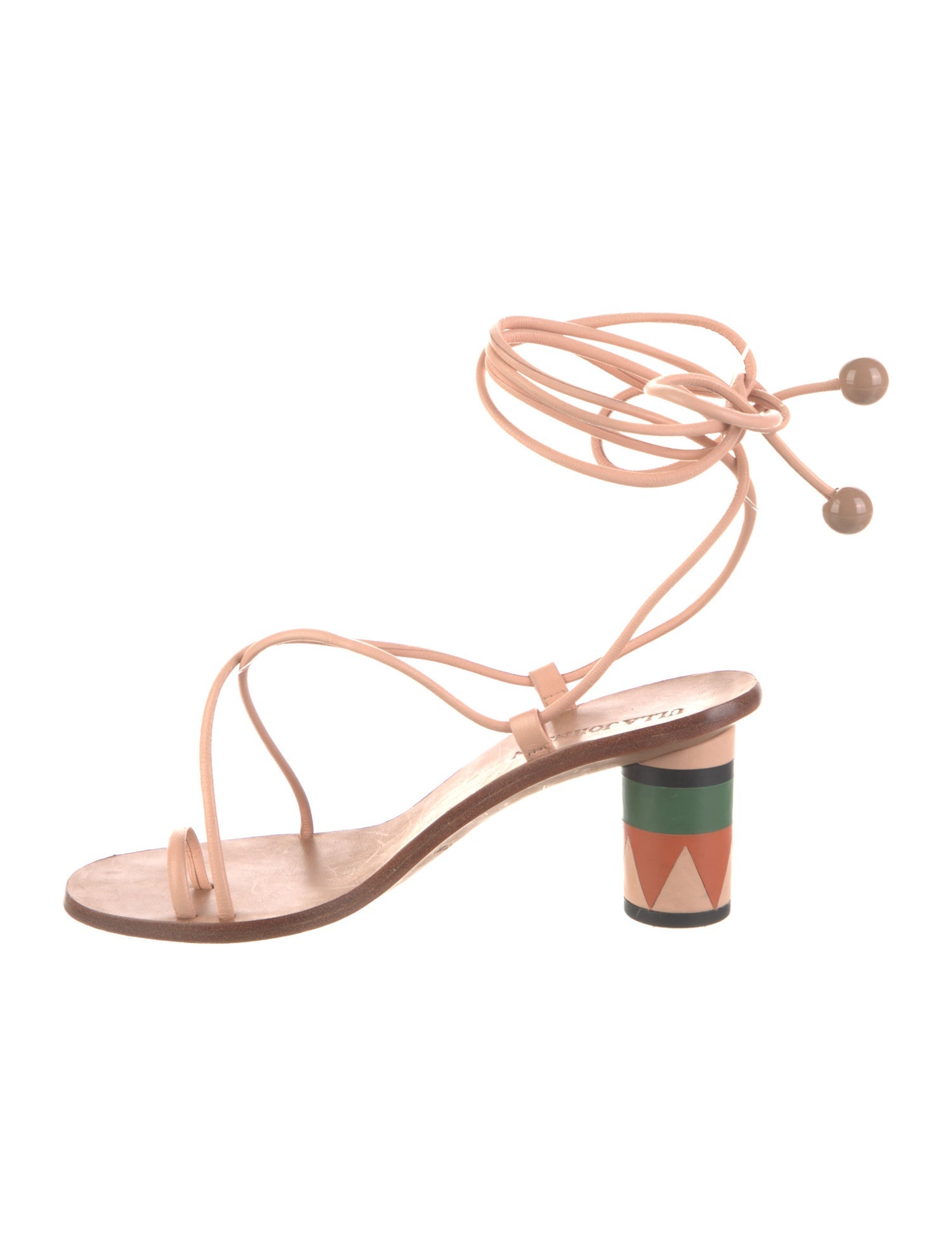 Ulla Johnson Leather Printed Gladiator Sandals