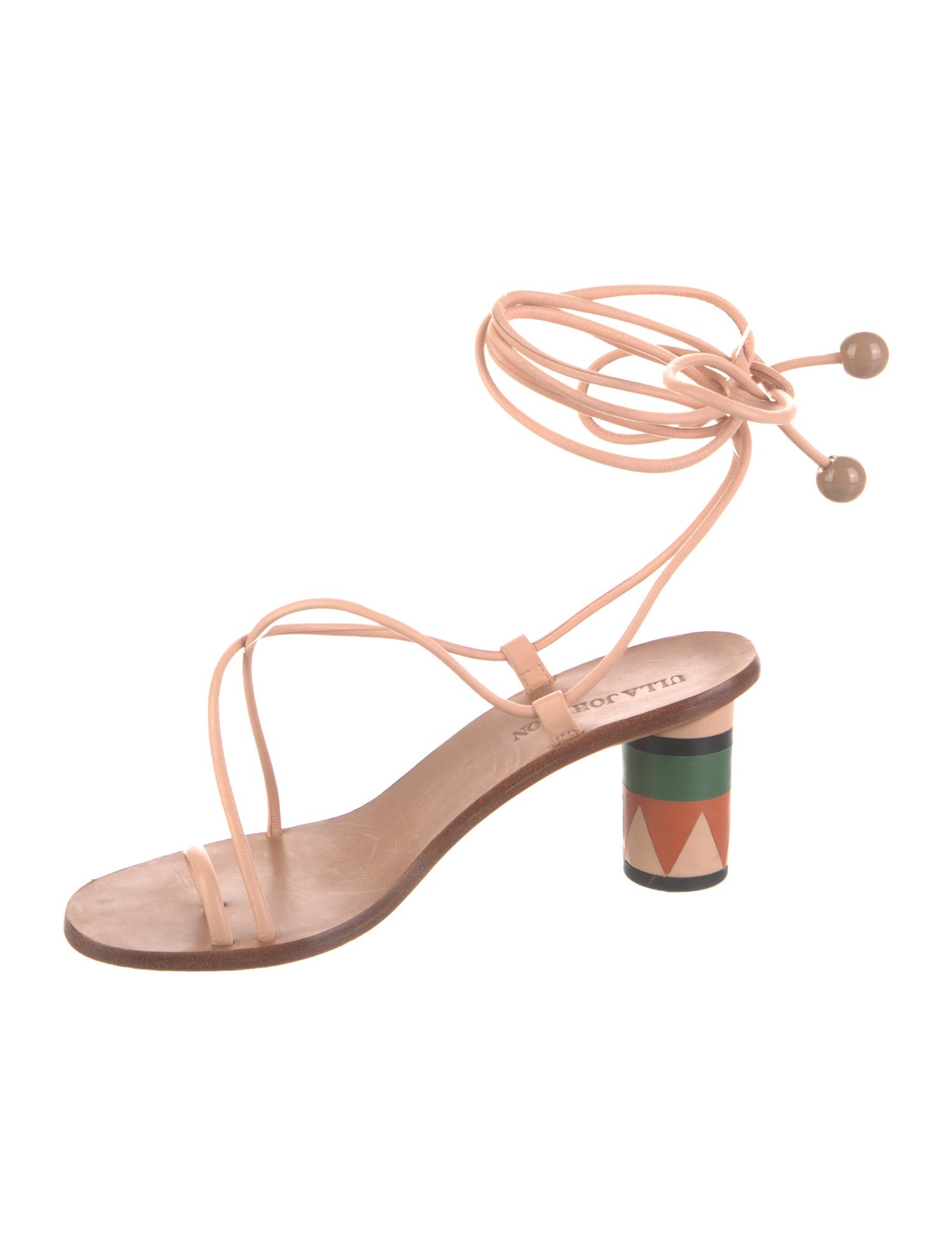 Ulla Johnson Leather Printed Gladiator Sandals