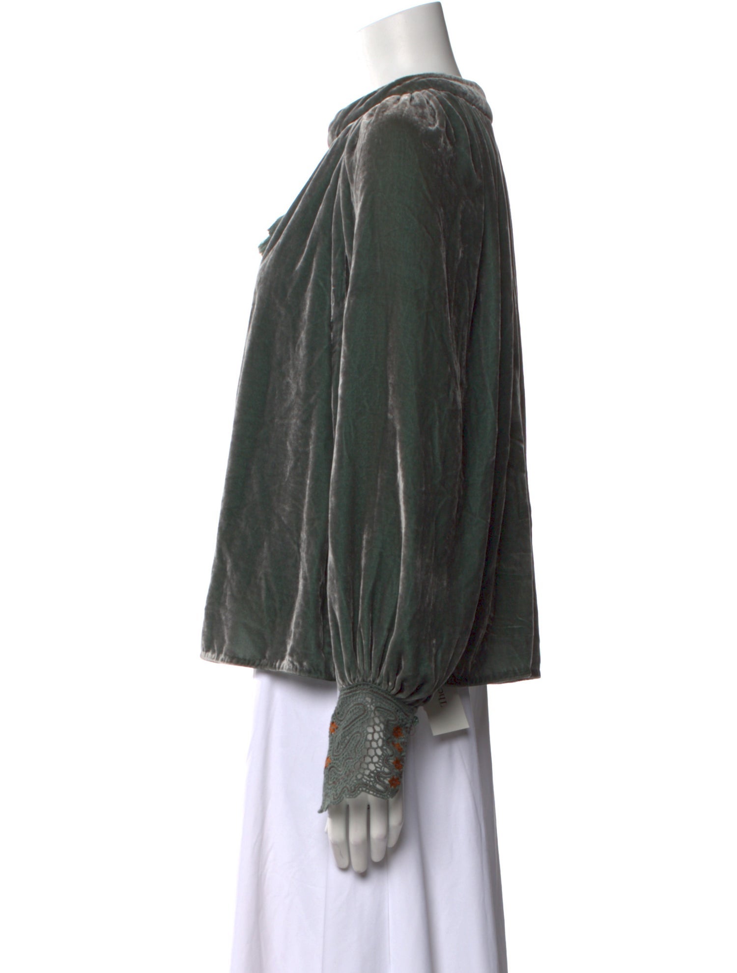 Ulla Johnson Tie Neck Long Sleeve Blouse