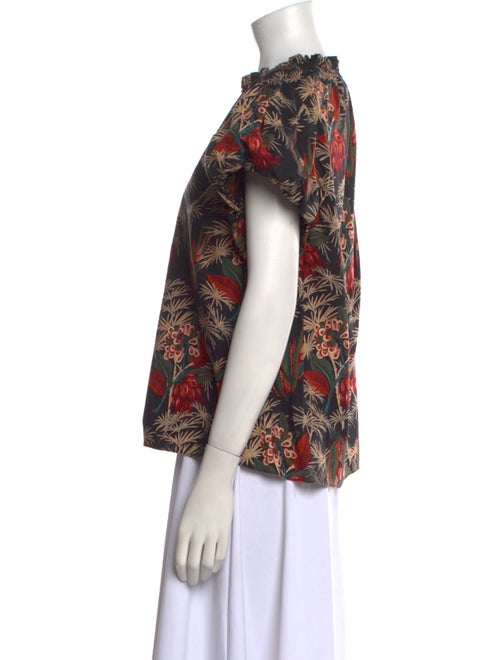 Ulla Johnson Printed V-Neck Blouse