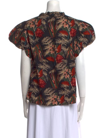 Ulla Johnson Printed V-Neck Blouse