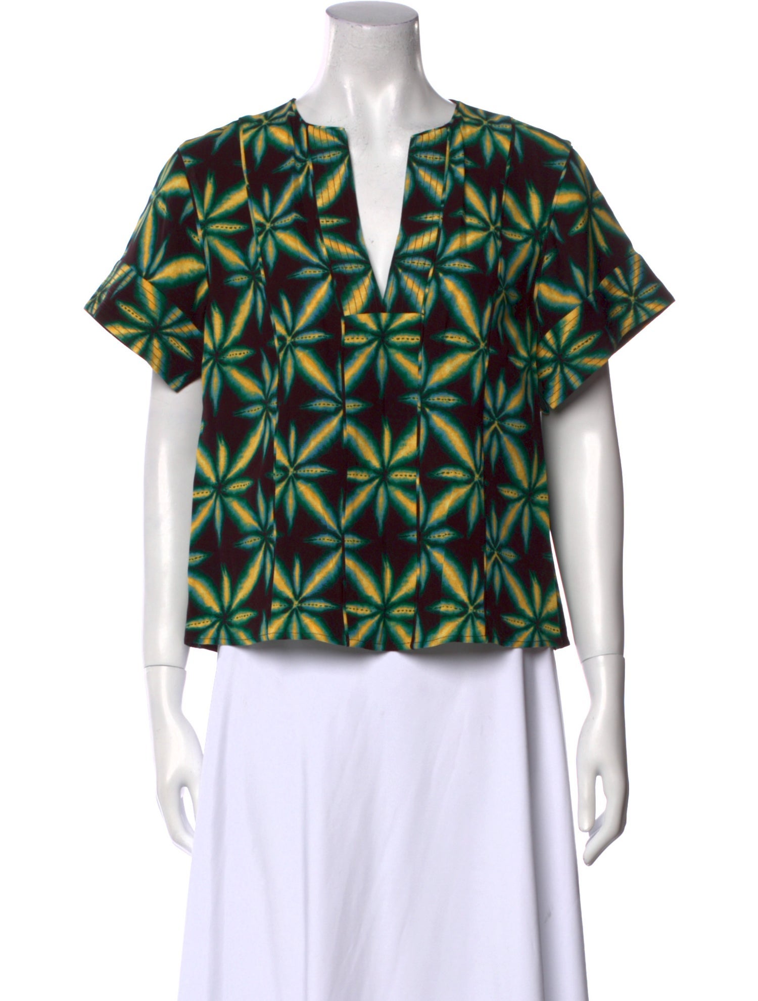 Ulla Johnson Printed V-Neck Blouse