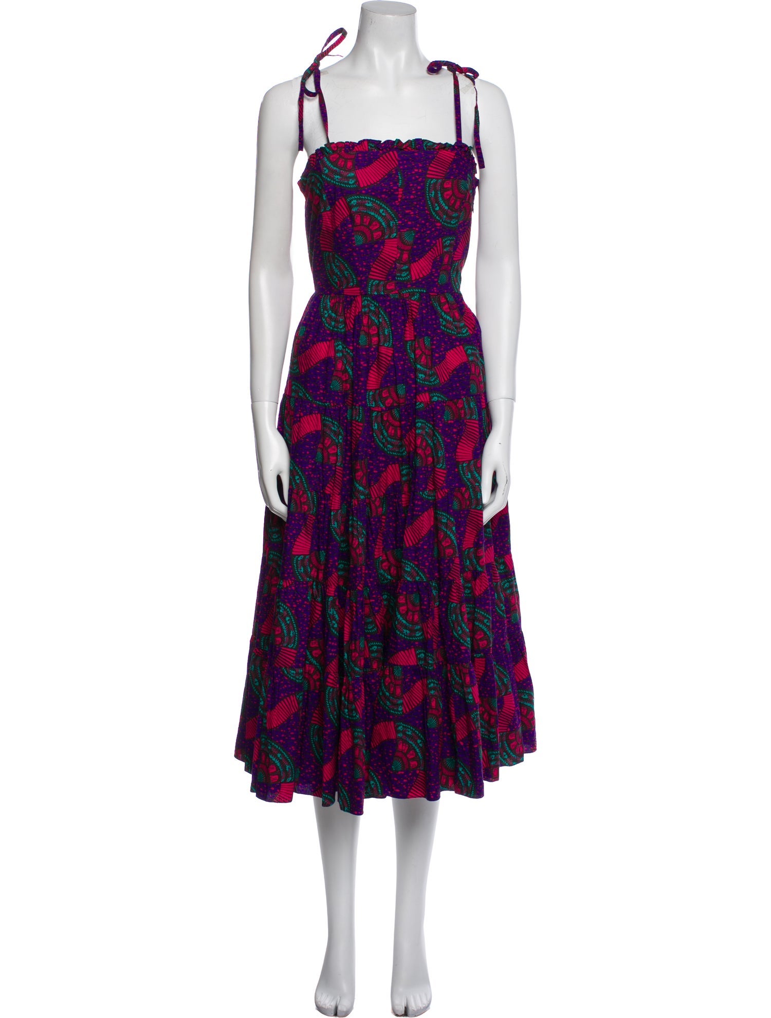 Ulla Johnson Floral Print Midi Length Dress