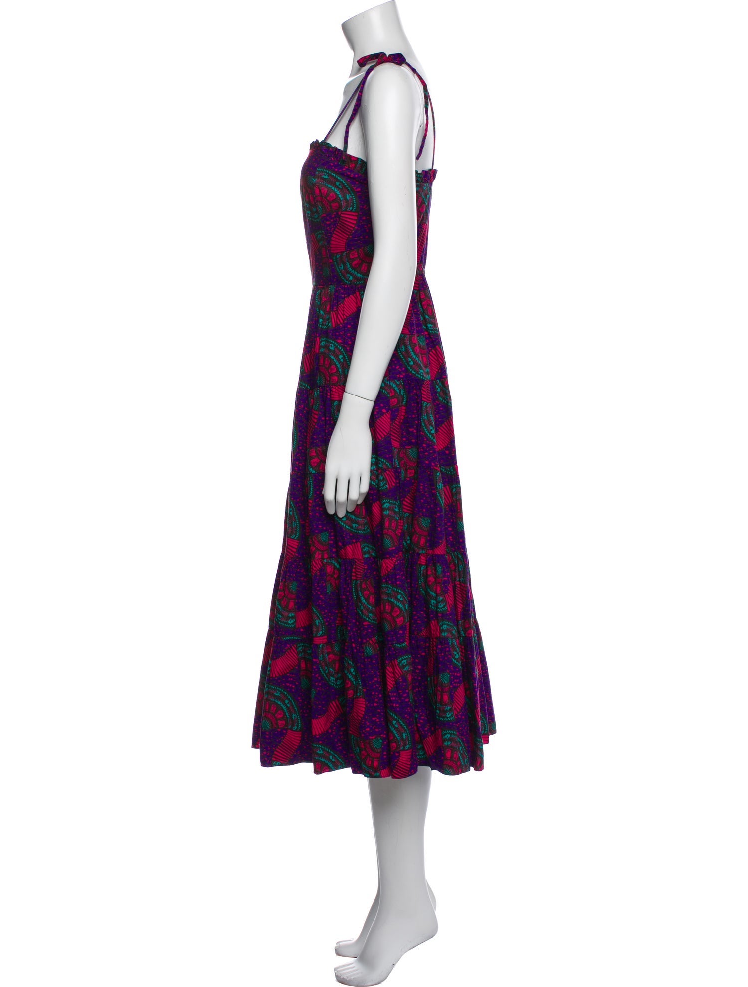 Ulla Johnson Floral Print Midi Length Dress