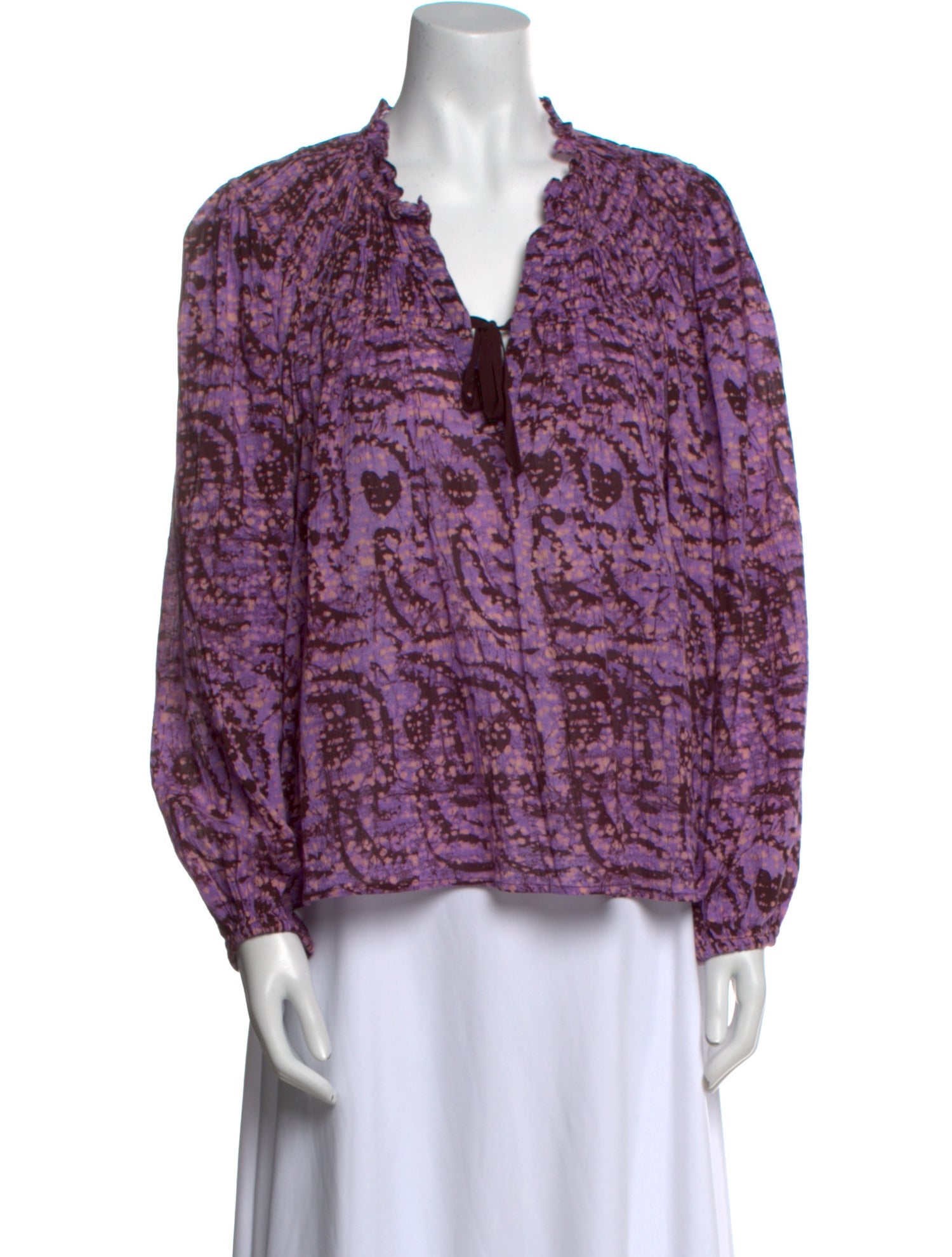 Ulla Johnson Printed V-Neck Blouse