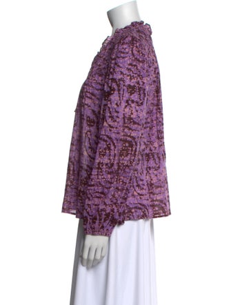 Ulla Johnson Printed V-Neck Blouse