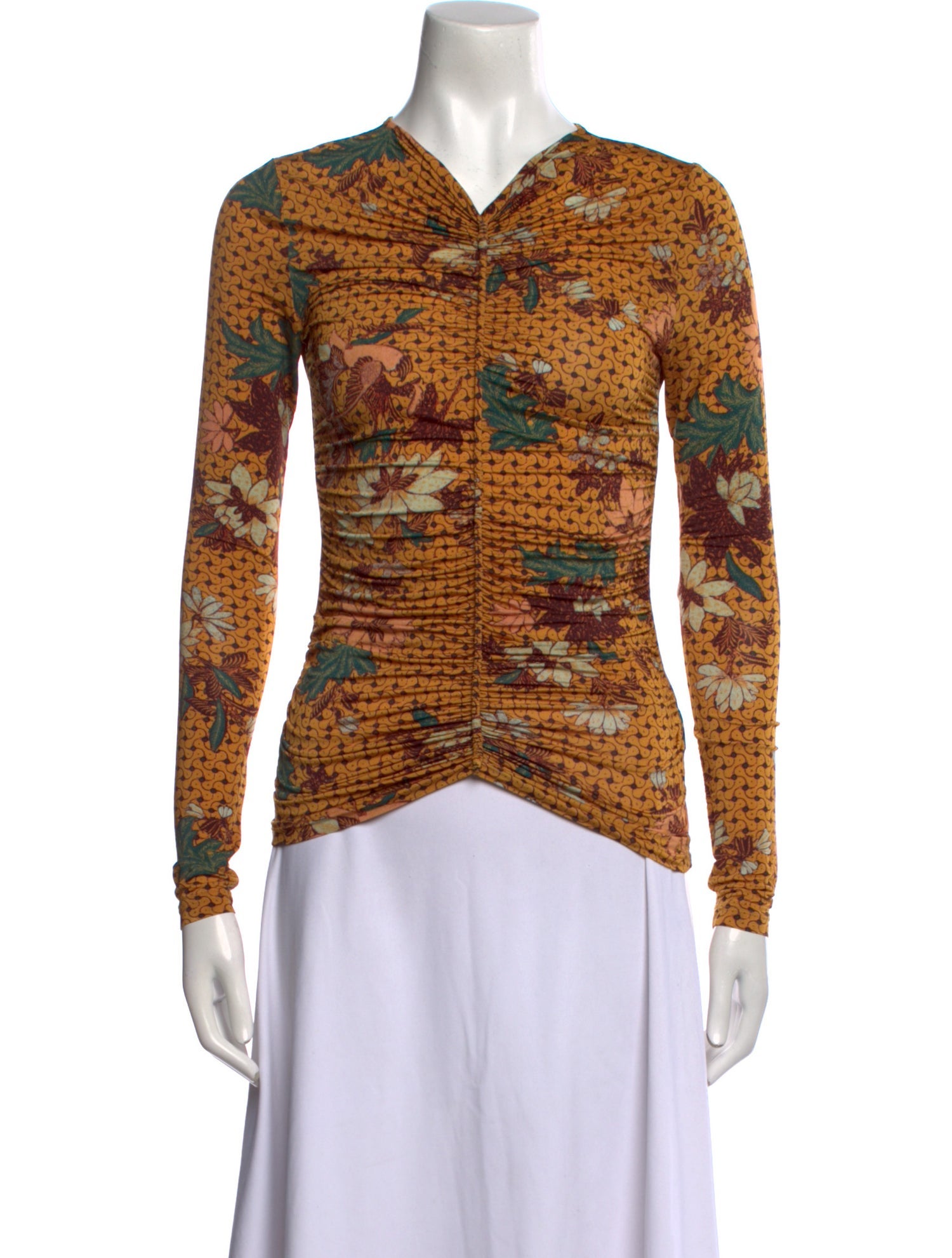 Ulla Johnson Printed Cowl Neck Top